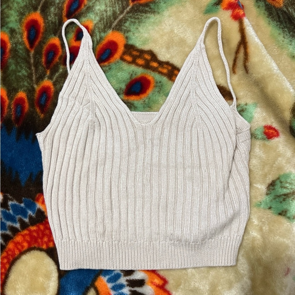 SHEIN cream tank top crop, small soft material never worn. Open to bundle.